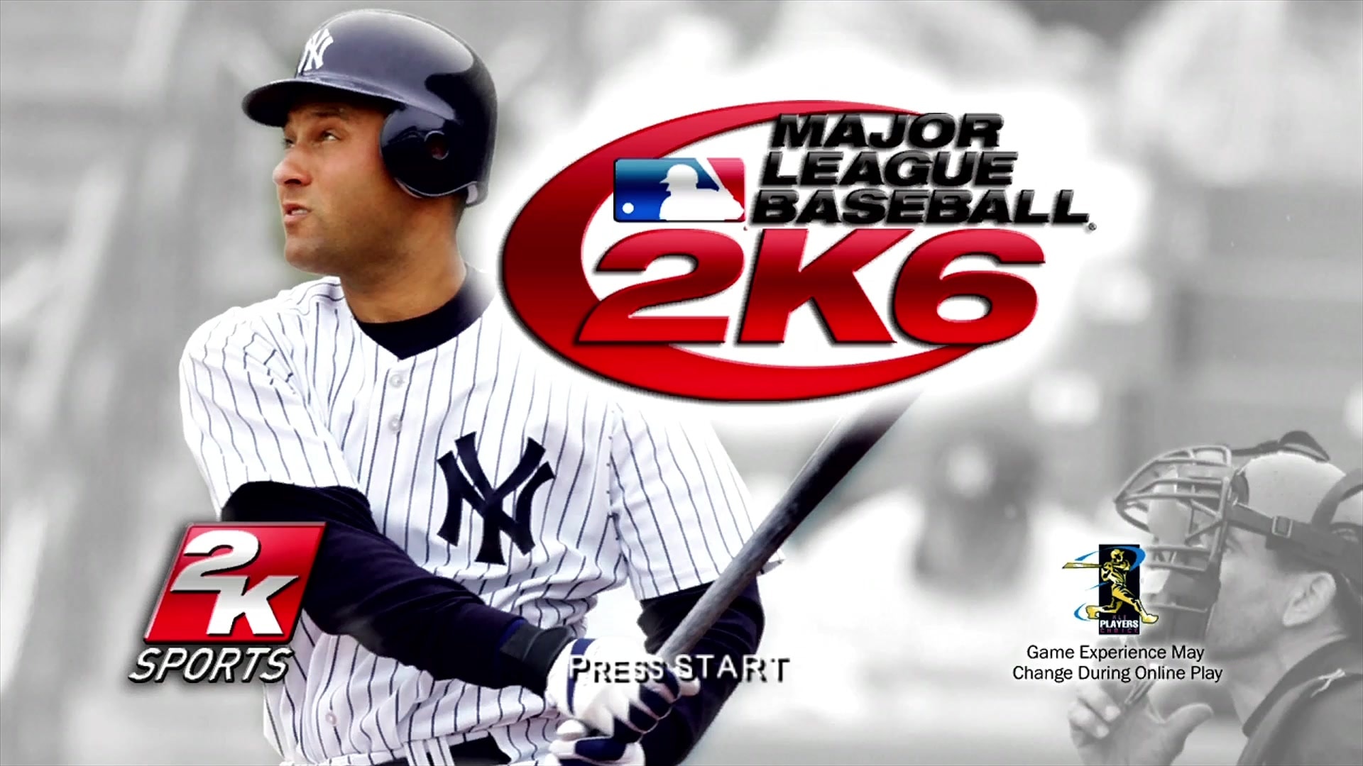 Major League Baseball 2K6 title screen for Xbox 360
